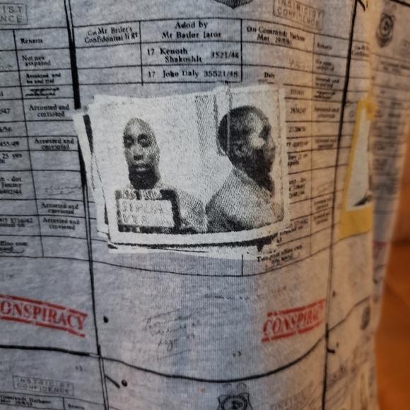 Conspiracy Shirt Tupac MLK Mugshots Lincoln Mens - Picture 12 of 13